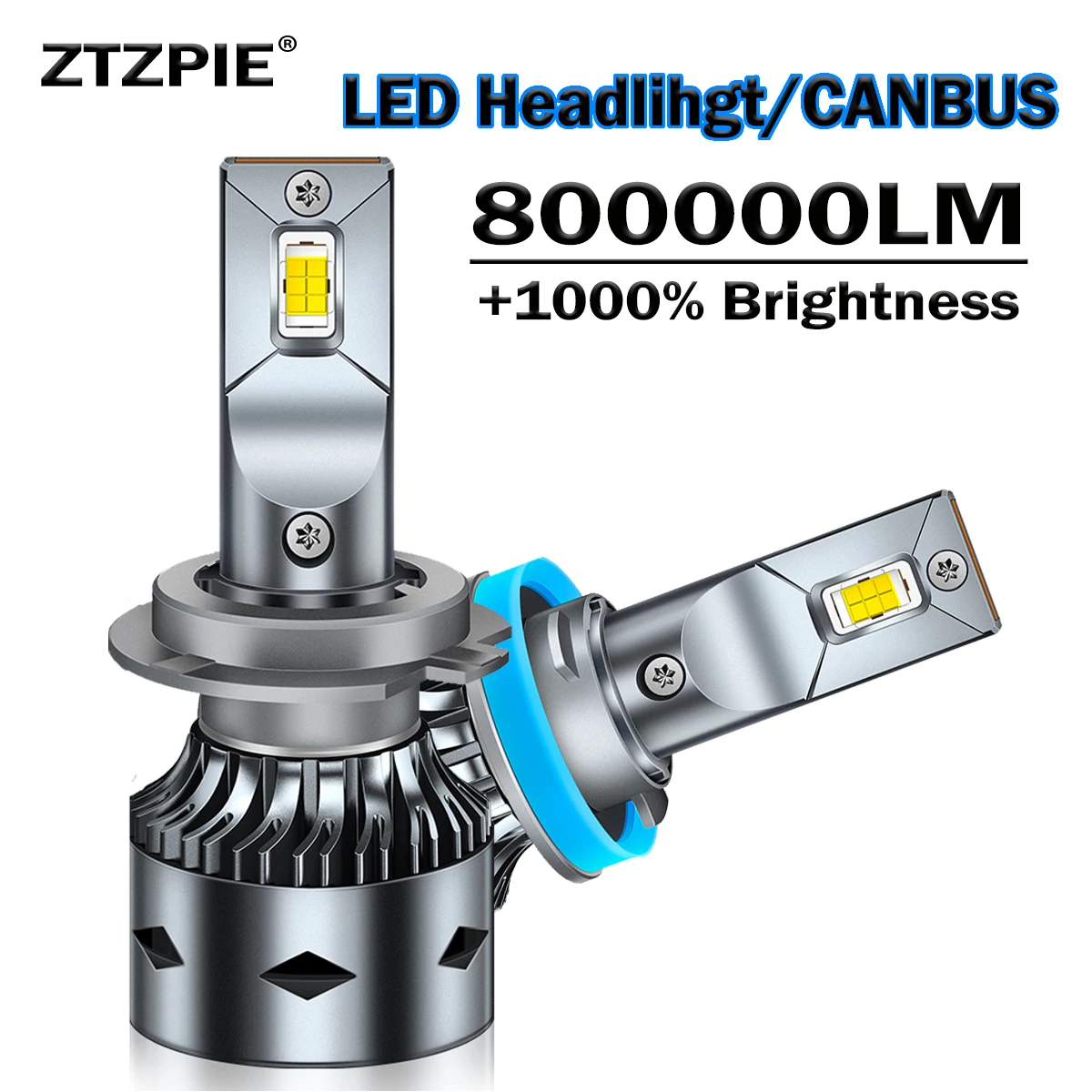 ZTZPIE 6500k H7 H4 H11 LED Car Headlight Canbus Bulbs HB4 9005 9006 H1 Lamp CSP 3570  High Brightness Vehicle Fog Bulb