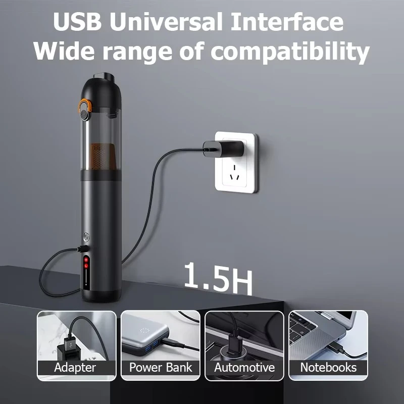 20000Pa ultra-strong suction car vacuum cleaner, cordless professional handheld mini vacuum cleaner, suitable for deep cleaning