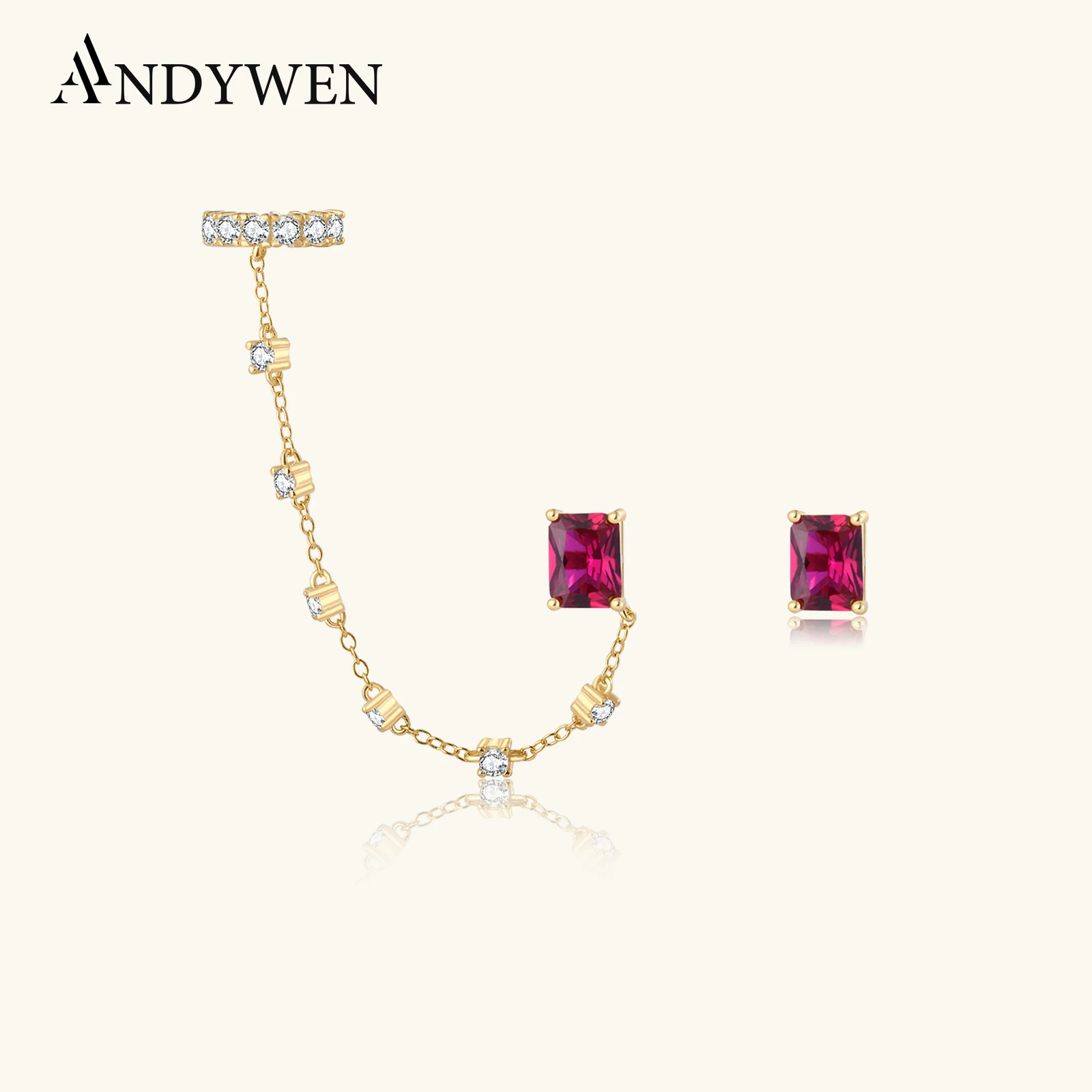 

Серьги-гвоздики из серебра 925 пробы с крупным фианитом