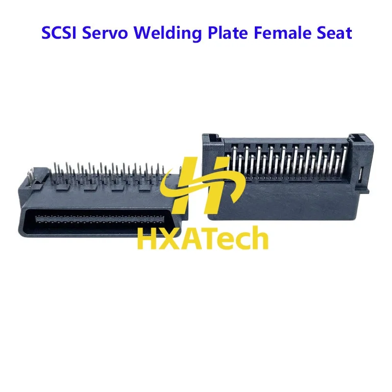 HXATech - High Quality SCSI servo connector Welding plate female seat drive 40Pin pin slot bent Soldering Socket