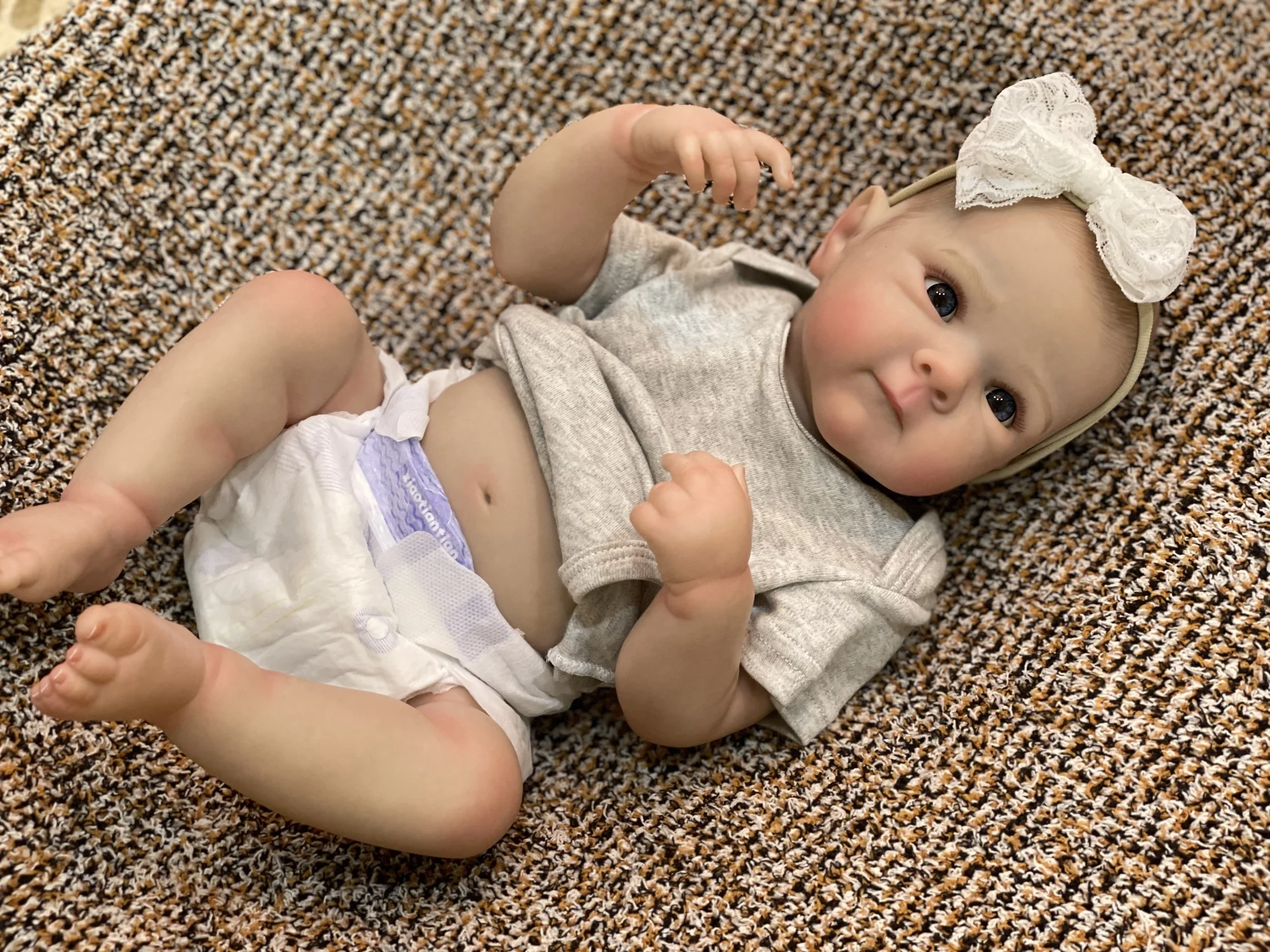 Urocza lalka Reborn Bettie Bebe, dziewczynka, całe ciało z winylu, 50 cm, kolekcjonerska, realistyczna, wyglądająca jak żywa, artystyczna lalka Reborn, muñecas reborn