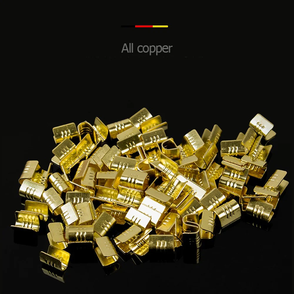 Kit de crimpado de terminales de anillo de cobre en forma de U, surtido de cables no aislados, conector eléctrico a tope, 500, 454, piezas