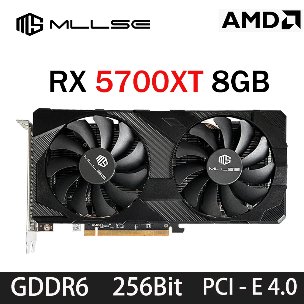 MLLSE AMD RX5700XT 8GB Graphics Card GPU GDDR6 256-bit 7nm Game Support Desktop CPU Video Card rx 5700xt 8gb Placa De Video