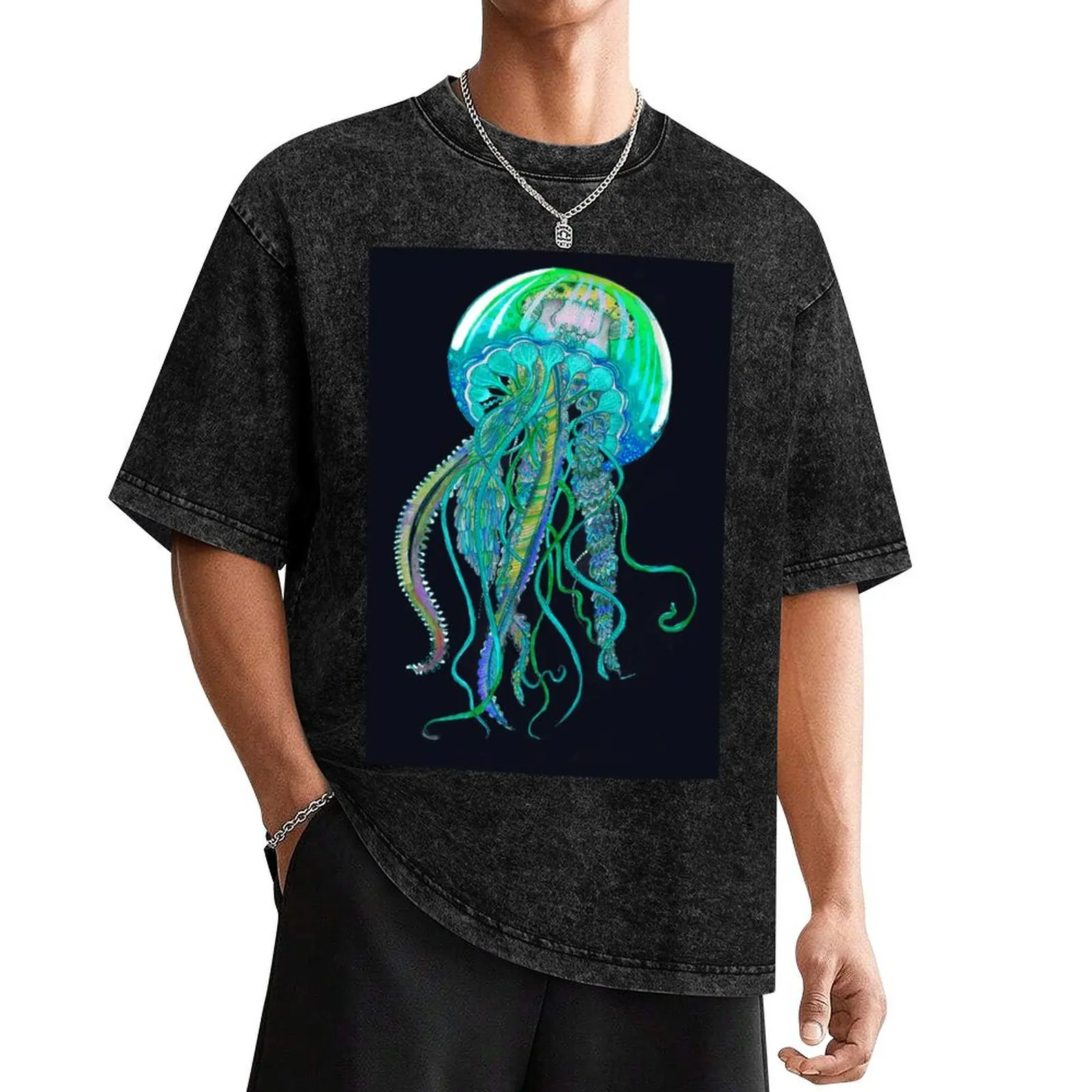 Blue jelly T-Shirt street wear funny shirt cotton sweat shirts, men