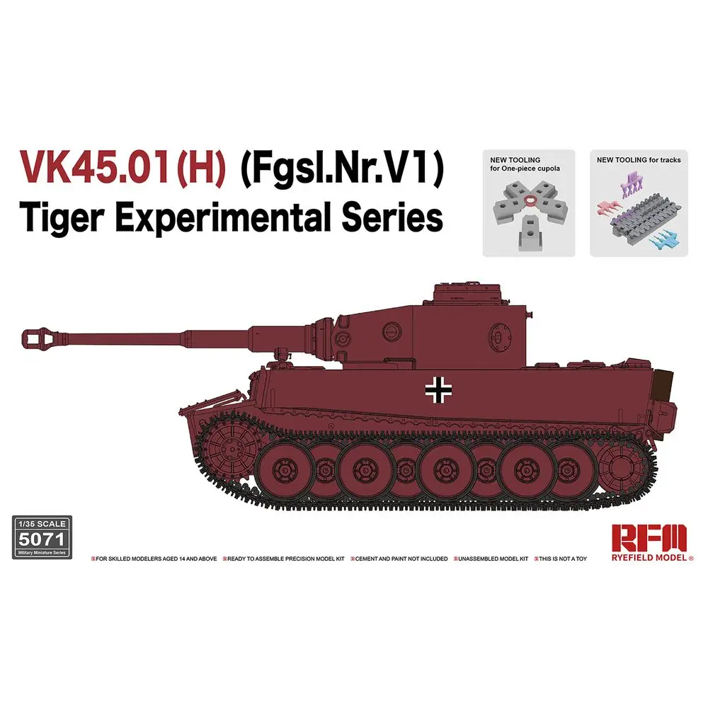 

RYEFIELD MODEL RFM RM-5071 1/35 VK45.01(H) (Fgal.Nr.V1) Tiger Experimental Series - Scale Model Kit