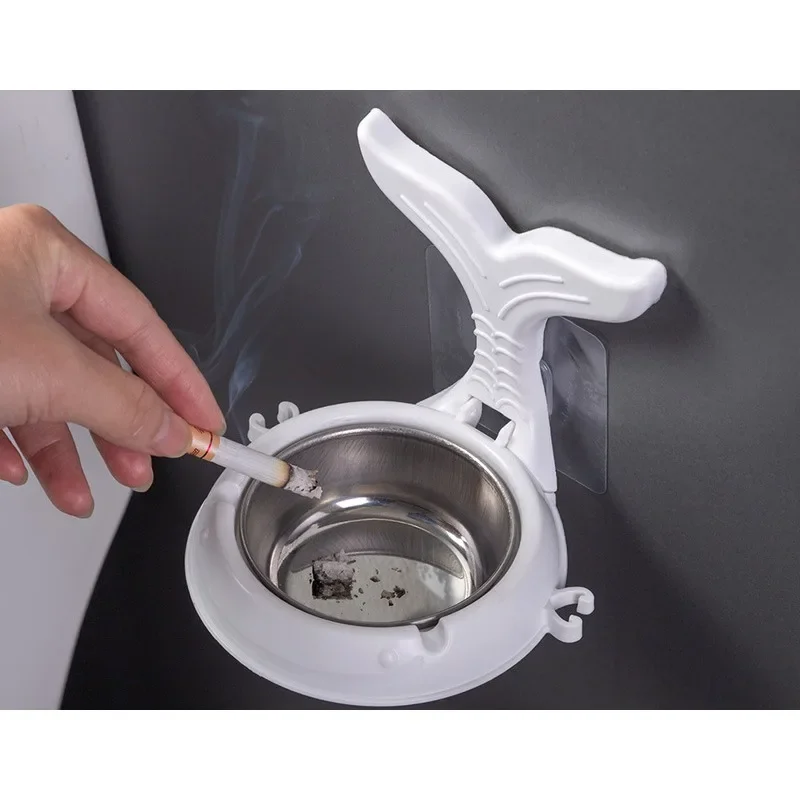 

Ashtray Household Toilet Toilet Storage Box Creative Stainless Steel Punch-Free Wall-Mounted Ashtray ashtray cigar