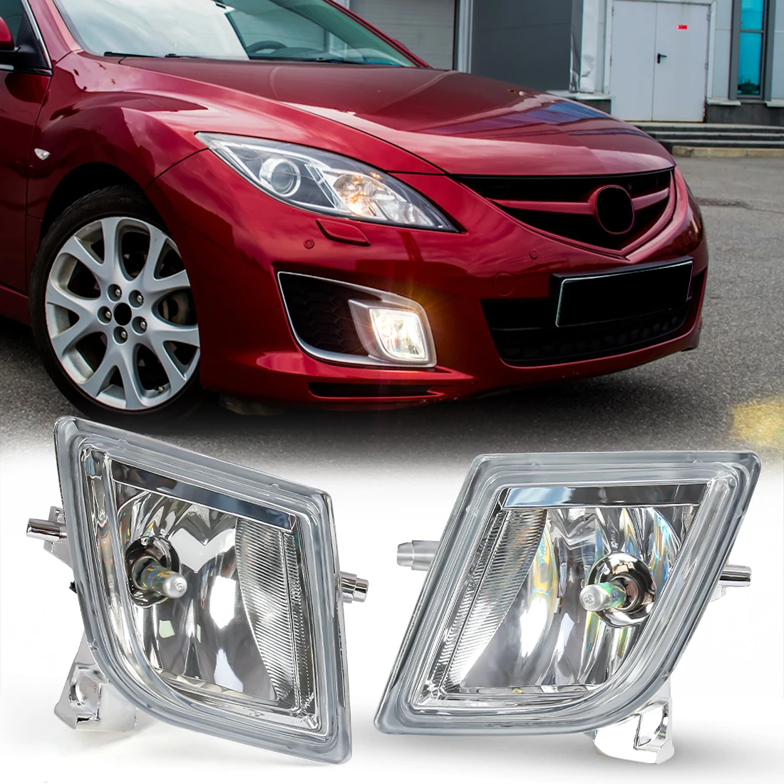 

LED Bulbs Front Bumper Headlight For Mazda 6 Atenza 2008 2009 2010 2011 2012 Car Fog Lamp Assembly Halogen Light Car Accessories