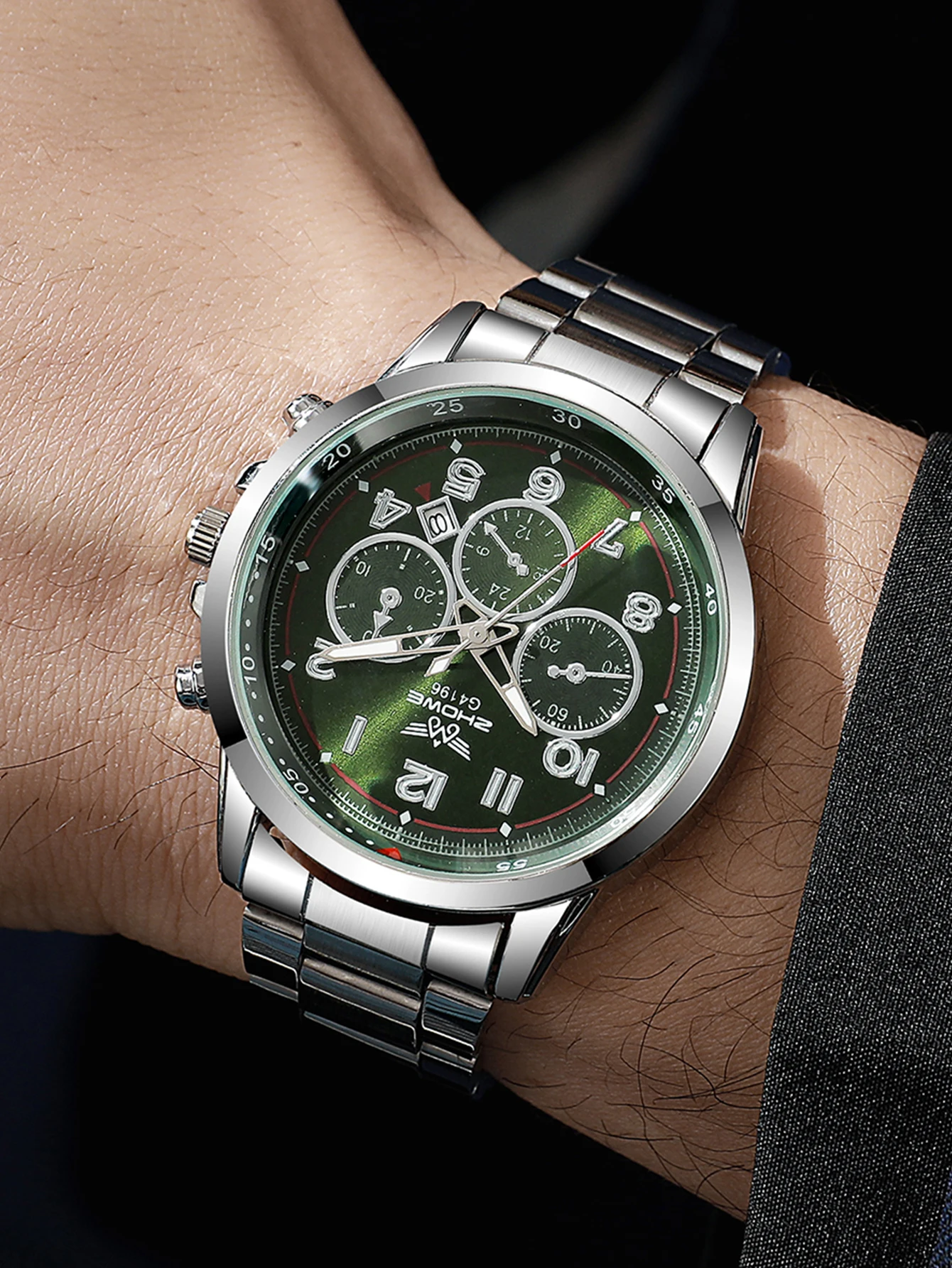 

Элитные мужские часы-хронограф, многофункциональные кварцевые наручные часы из нержавеющей стали, водонепроницаемые спортивные часы для повседневного использования и деловых встреч