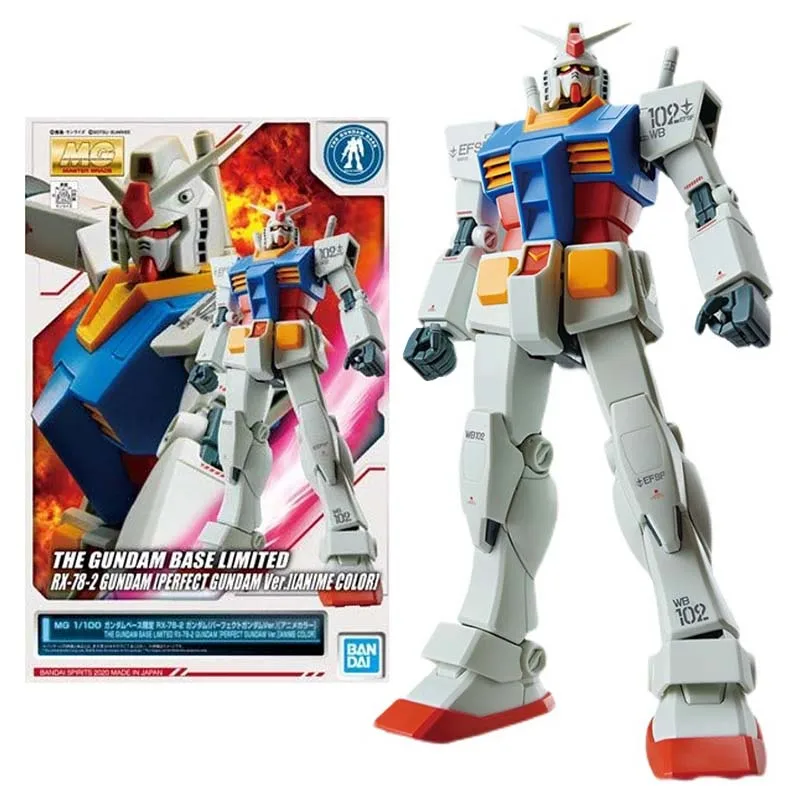 Bandai Figure Gundam Model Kit Anime Figures Base Limited RX-78-2 Perfect Anime Mobile Suit Gunpla Action Figure Toys For Boys