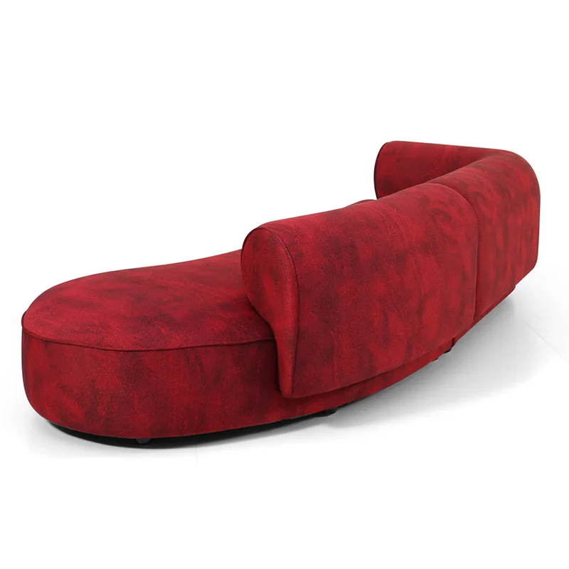 

minimalist special-shaped sofa light luxury living room large flat-floor villa designer furniture combination curved sofa