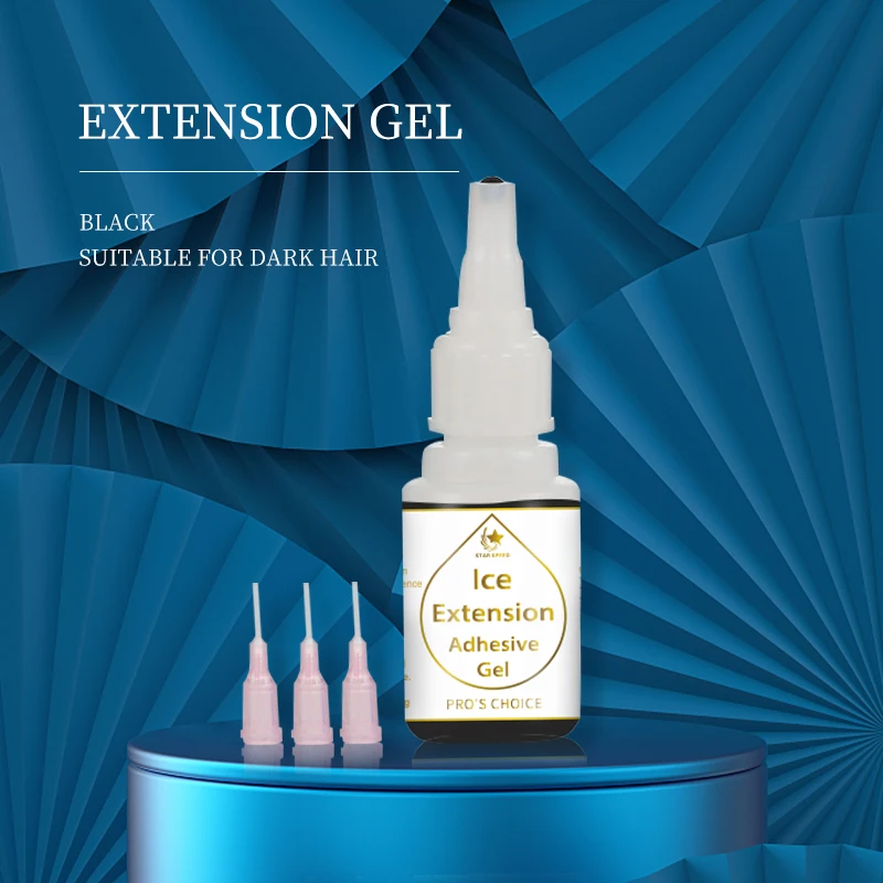 

Ready to Ship Cold Hair Extension Black Human Hair Glue Ice Extension Glue