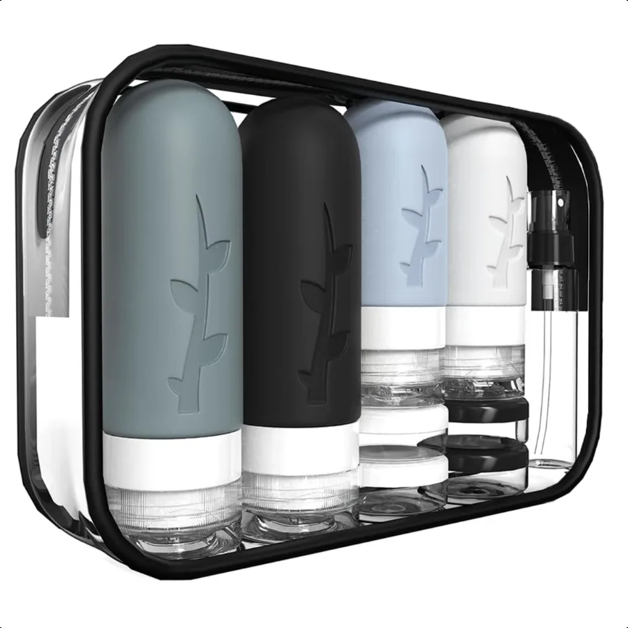 

18pack Travel Bottles for ToiletriesTSA Appd Silicone Travel Containers for Toiletries Leak Proof Refillable Liqus Shampoo And