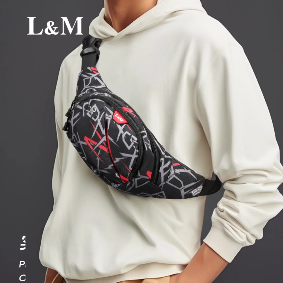 

L & M модная поясная сумка с геометрическим рисунком унисекс, сумка-кошелек, спортивная поясная сумка, кошелек, дорожная сумка через плечо E-1003