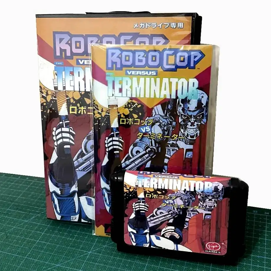 New Arrival ROBOCOP VS TERMINATOR With Box And Manual 16bit 