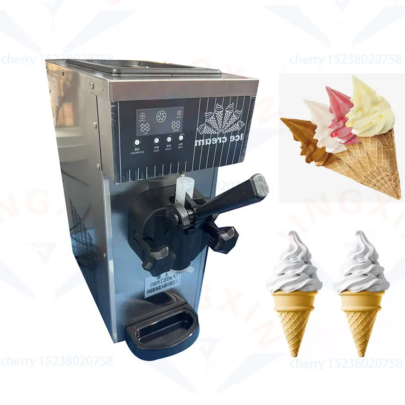 

Single Mini Automatic Soft Serve Ice Cream Frozen Yogurt Machine New Condition 220v Ice Cream Syrup Powder Milk Raw Materials