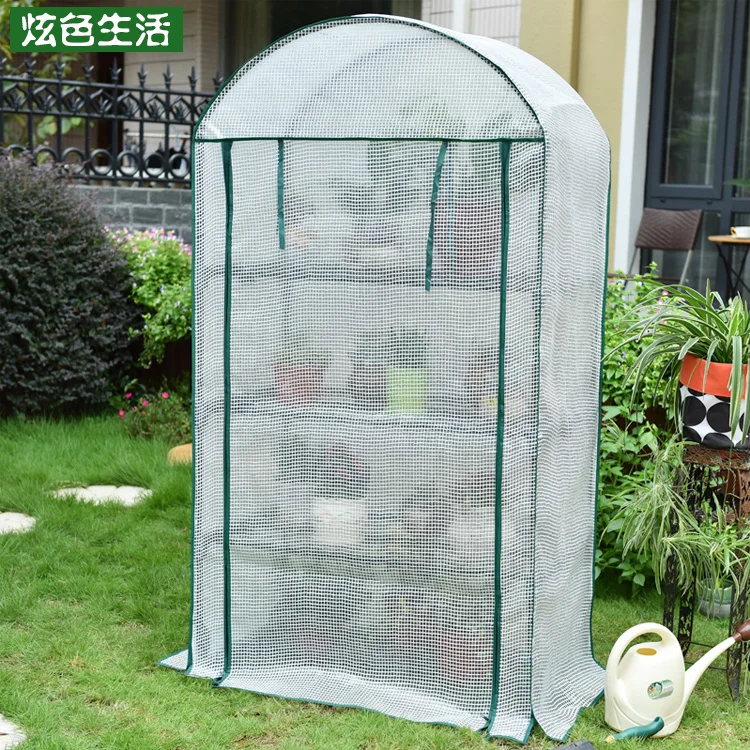 Family sprout vegetable planting frame, thermal insulation, greenhouse, simple sunlight, succulent plant greenhouse, small green