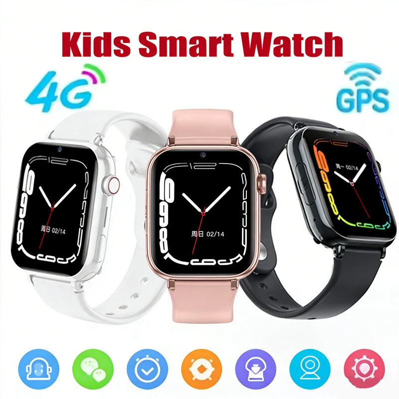 

New 4G Smart Watch Children 1.85" GPS WiFi Precise Positioning Video Call Heart Rate Monitoring Video Player Kid SmartWatch Gift