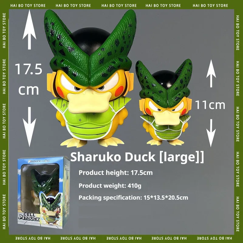 11cm/18cm Gk Psyduck Anime rysunek Pokemon Cos Cell Kawaii ciekawa ozdoba statua kreatywne dziwne zabawki Model prezenty dla dzieci