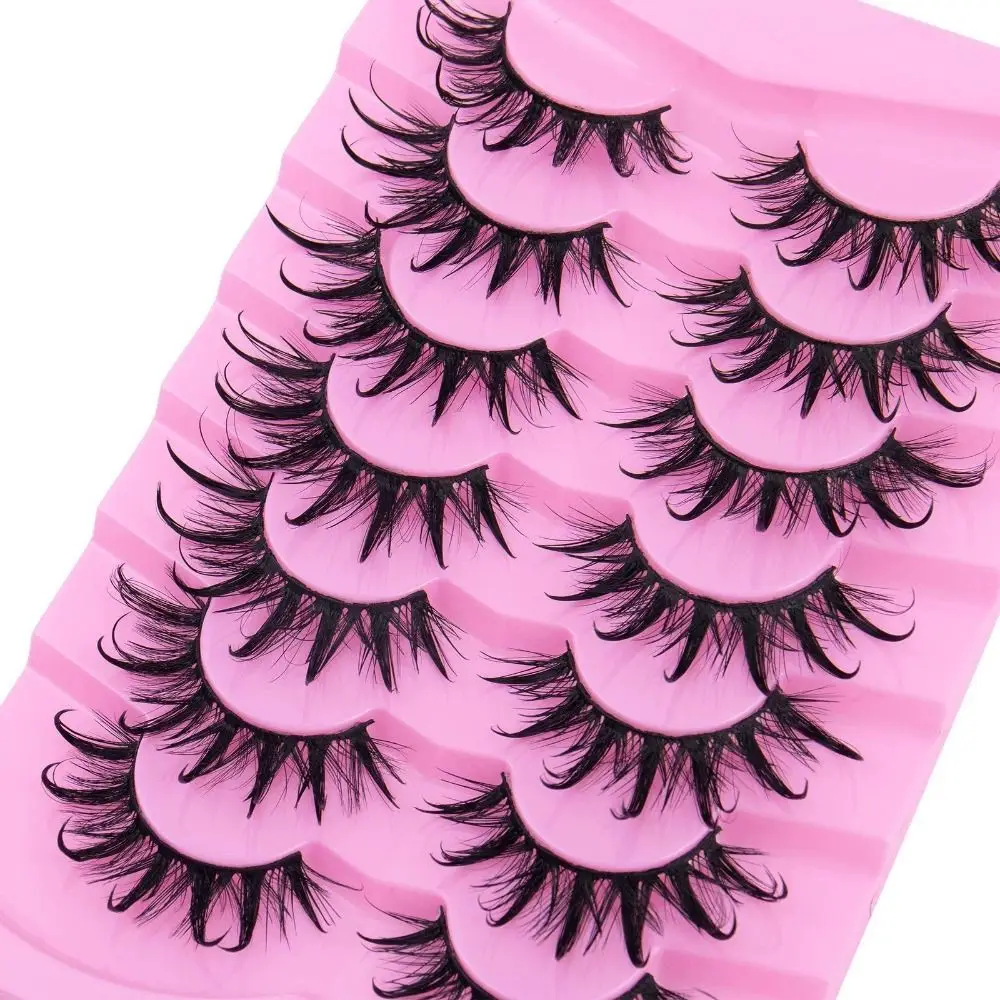 New Faux Mink 3D Manga Lashes Cross Wispy Natural False Lashes Handmade Soft Fake Eyelashes Eyelash Extension