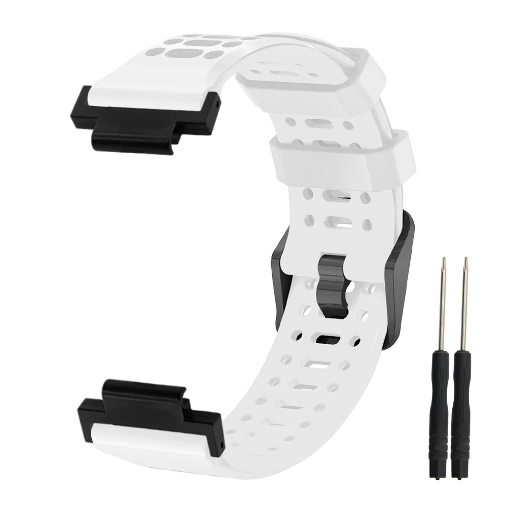 

Watch Band For Garmin Watch 235 Metal Buckle Quick Release Breathable Air Hole Silicone Replacement Smart Watch Strap Men Women