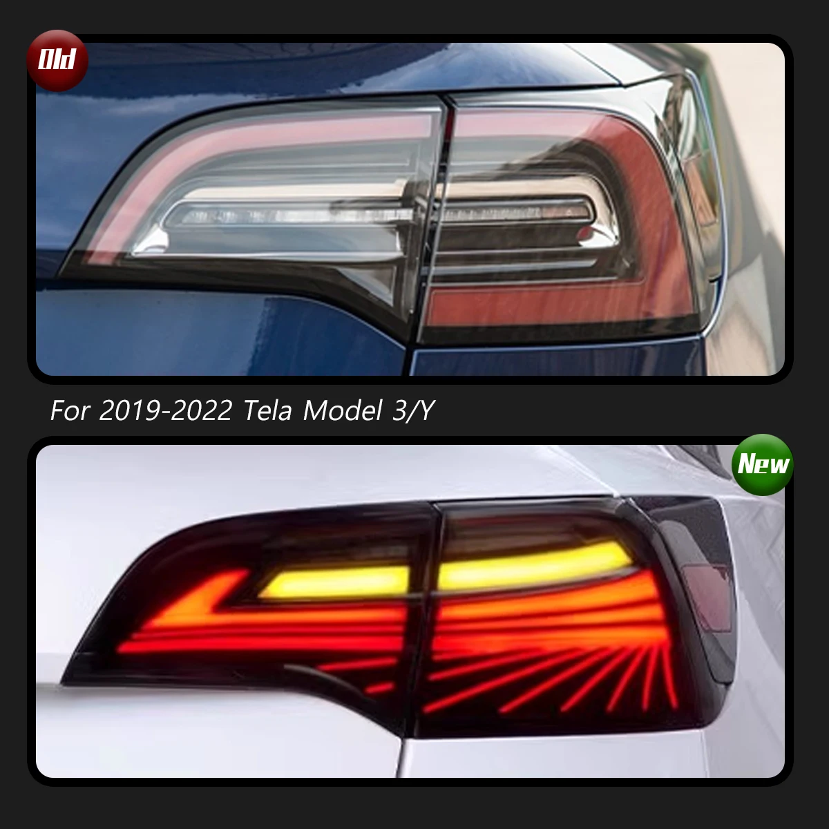 Car Lights For Tesla Model 3/Y 2019-2022 Taillight LED Projetor Tail Lamp Daytime Running Light Automotive Accessories