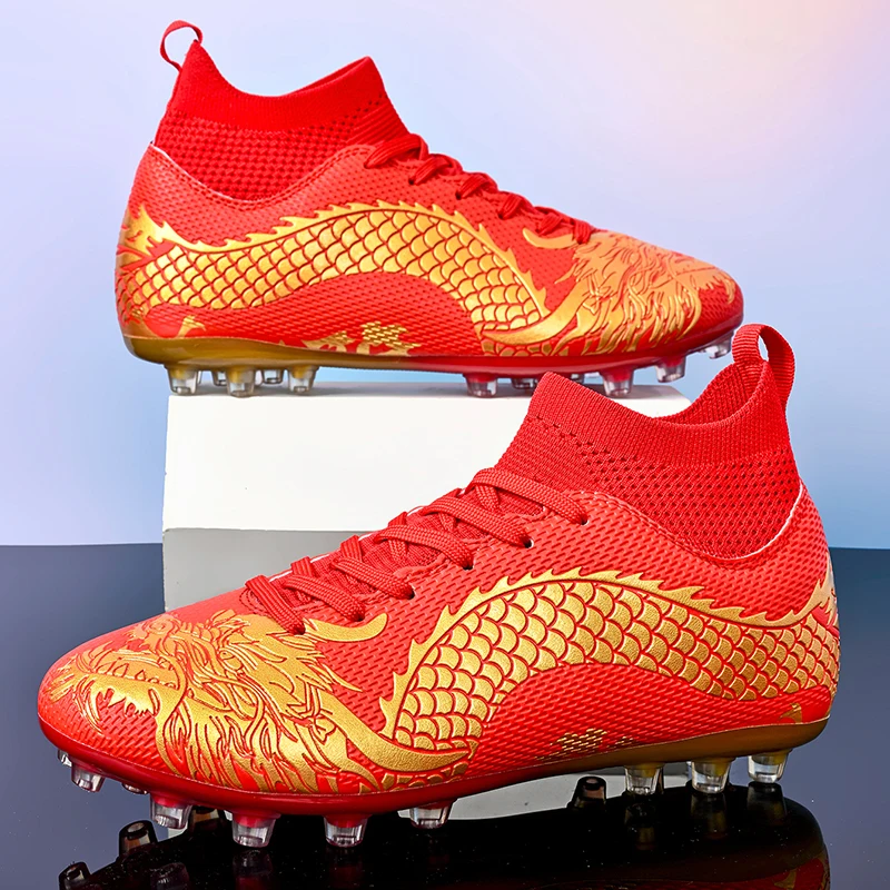 

New Cool Men Athletic Soccer Sneakers AG TF Women Football Training Shoes Anti-slippery Teenager Sport Exercise Soccer Shoes