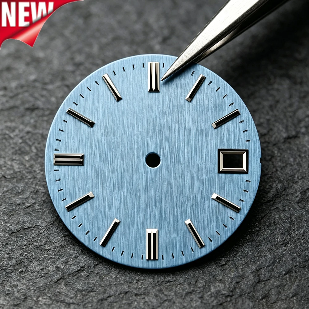28.5mm NH35 Dial No Luminous Mechanical NO LOGO Vertical Pattern Diving Compatible DIY Repair Tool Watchmaker Accessories Set