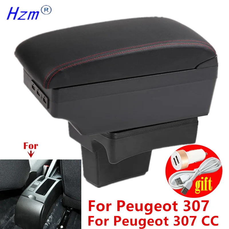 Für Peugeot 307 I 2001 2002 2003 2004 2005 2006 2007 2008 spezielle Armlehnenbox Aufbewahrungsbox Innendetails modifizierte Autoteile