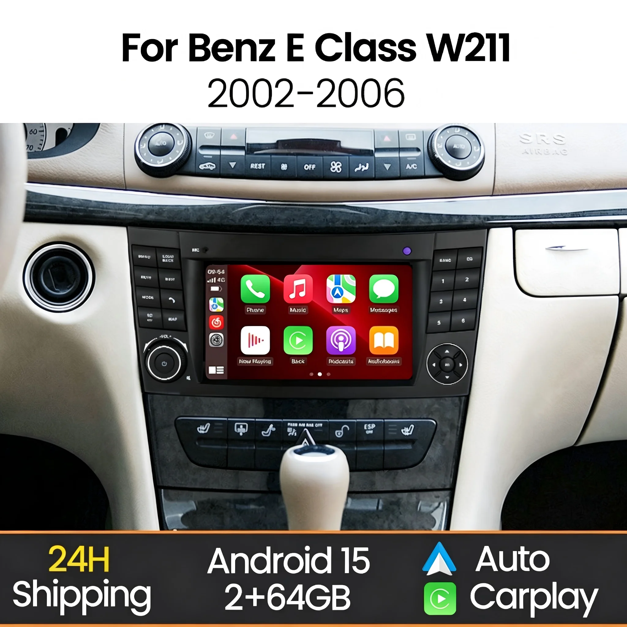 7 zoll Auto Radio Multimedia-Player Für Mercedes Benz E-klasse W211 E200 E220 E300 E350 E240 E280 CLS GPS Carplay Android Auto BT