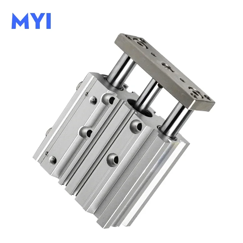 HLH MGPM Series MGPM12 MGPM16 MGPM20 MGPM25 Stroke 10/20/30/40/50/75/100/125/150/200mm Air Pneumatic Compact Guide Cylinder