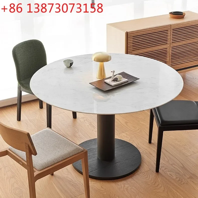 

Coconordic | Fed Frisbee Marble Round Table New White Oak Wabi Sansan Nordic Japanese Dining Table