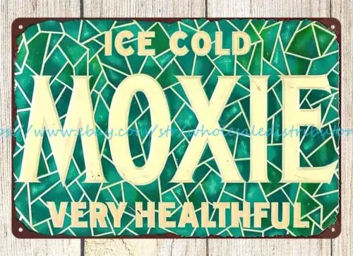 ice cold Moxie drink metal tin sign kitchen wall decor