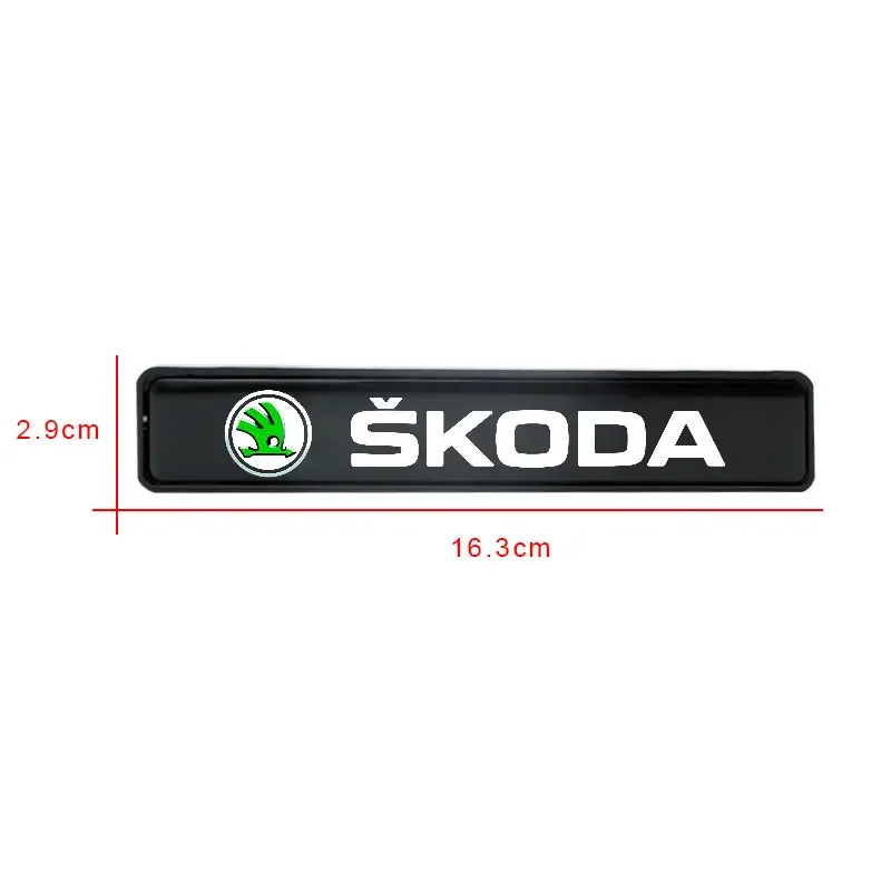 Car Front Cover Grille Lamp Emblem Decor Lightings LED Lights For Skoda octavia a5 a4 mk1 fabia superb rapid KODIAQ Vision Yeti