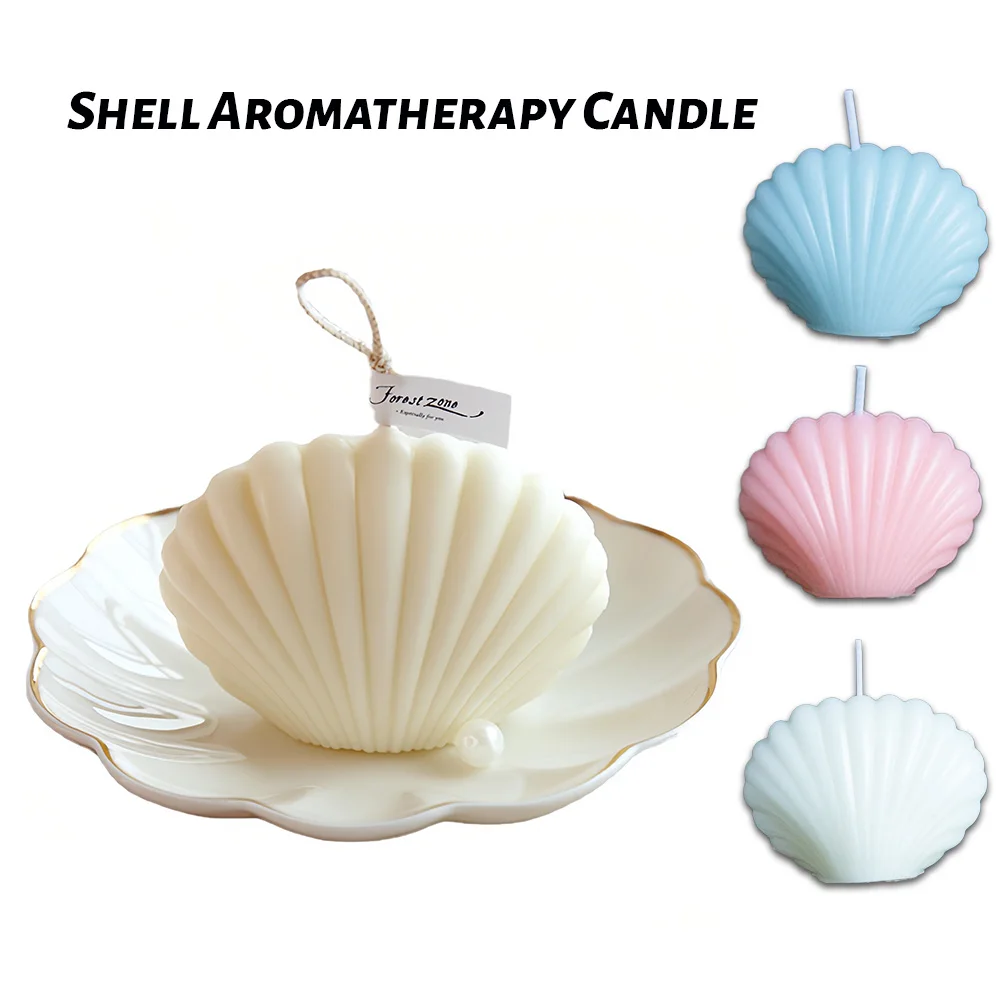 

Creative Aromatherapy Candles - Romantic Shell Candles, Handmade Soy Wax for Home Decor & Party Gift