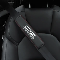 Top layer cowhide seat belt cover OZ Racing car styling accessories