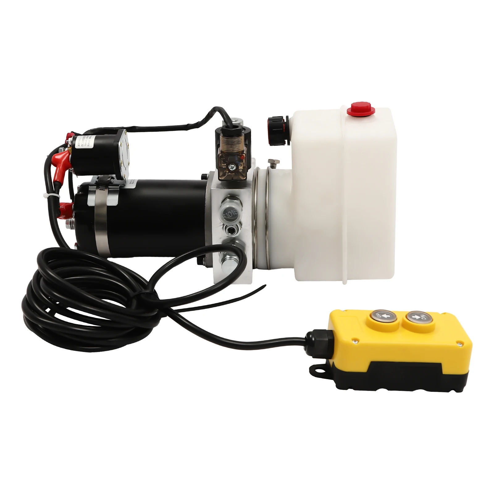 덤프 트레일러 유압 동력 장치 12V 단동 덤프 트럭 유압 펌프용 800W 1.5L//1.58Qt 유압 펌프