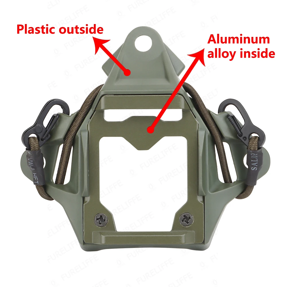 VULPO nowy hełm taktyczny/tarcza trzyotworowy adapter montażowy NVG/aluminiowa osłona modułowa do kasku FAST MICH AF Wendy Fast