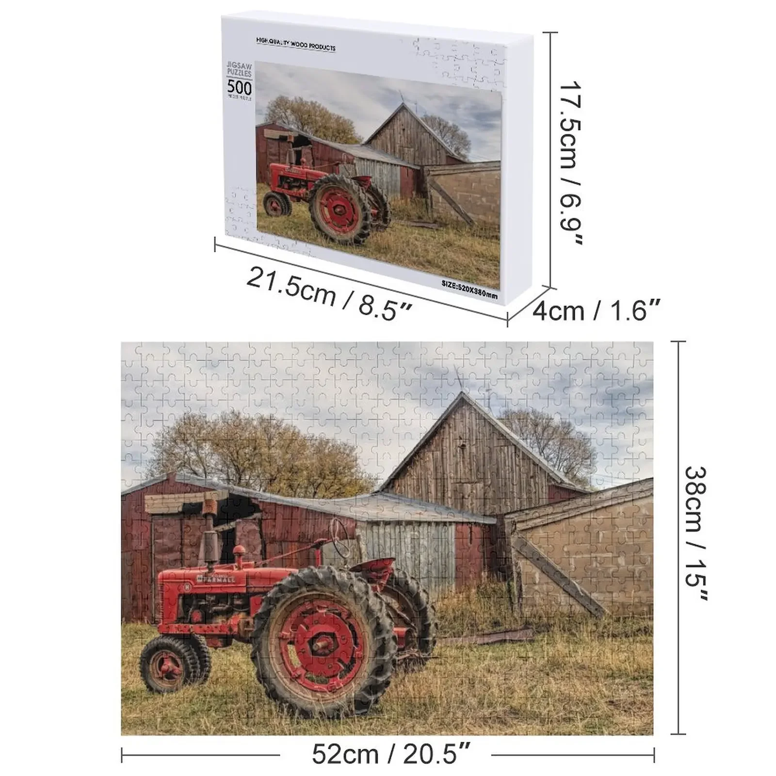 Down on the Farm Puzzle Nom en bois Puzzle en bois pour adultes Puzzle