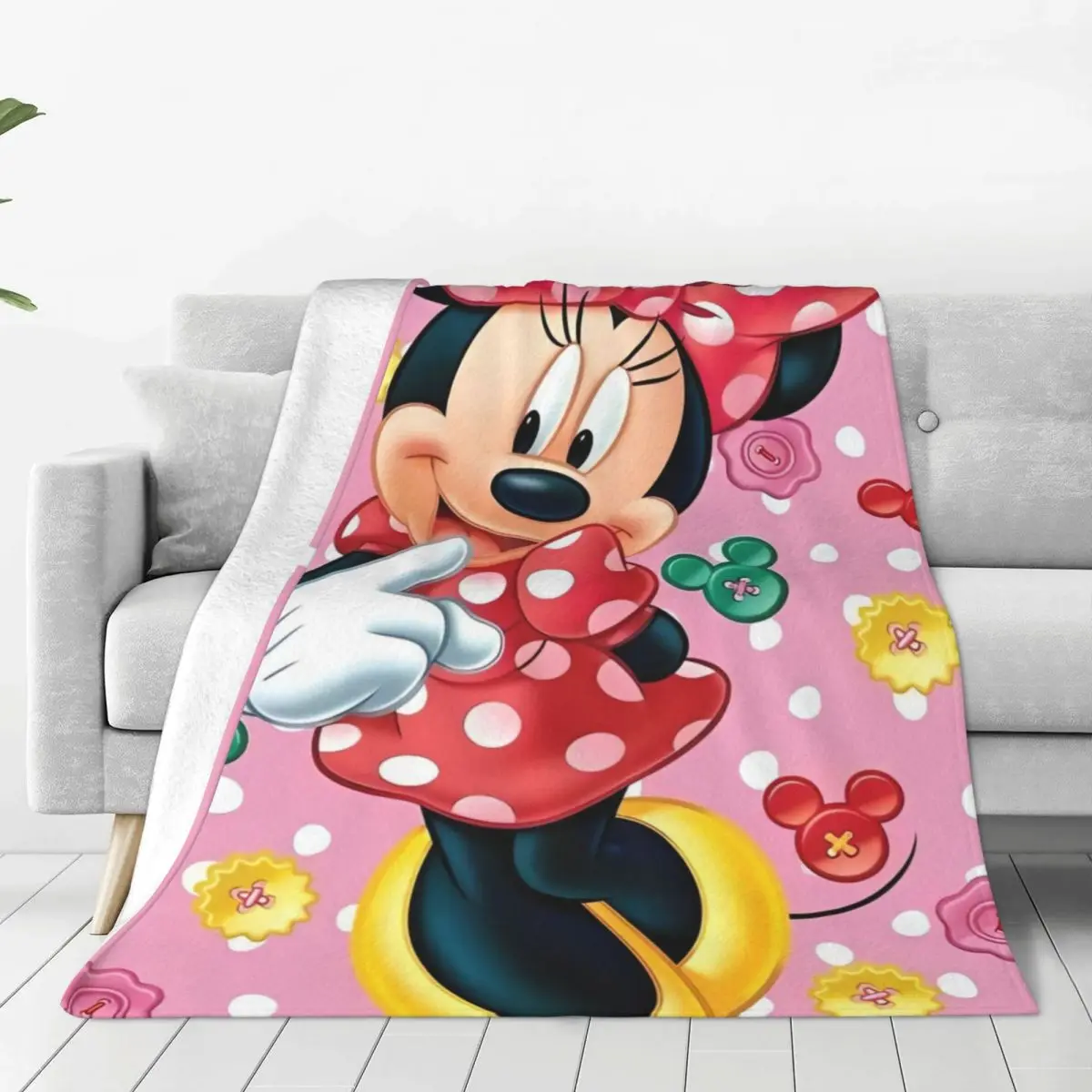 Super Soft Blanket Travel Animated Movie Mickey, Minnie Bedding Throws Flannel Bedspread For Living Room Funny Sofa Bed Cover