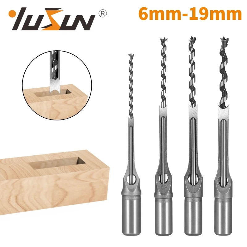 

YUSUN HSS Twist Drill Bits Router Bit Salad Woodworking Milling Square Drill Mortise Cutter