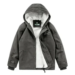 Quality Male Loose Bomber Jacket Outwear Fleece Thicker Warm Parkas Down Jackets Men Hooded Winter Jackets Casual Coats 4XL