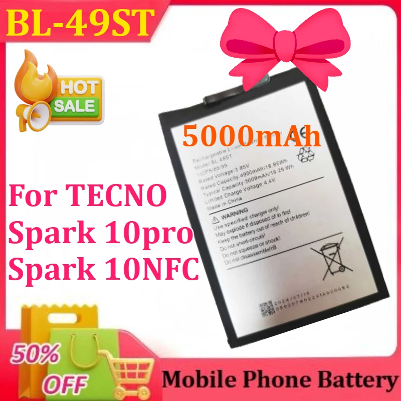 

5000 мАч BL-49ST для TECNO Spark 10pro/Spark 10NFC аккумулятор для сотового телефона K17 замена аккумулятора сотового телефона