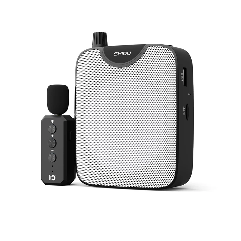 

SHIDU M500 10W Bluetooth Clip on Wireless Lavalier Microphone for Teachers Portable Voice Amplifier Mini PA Speaker for