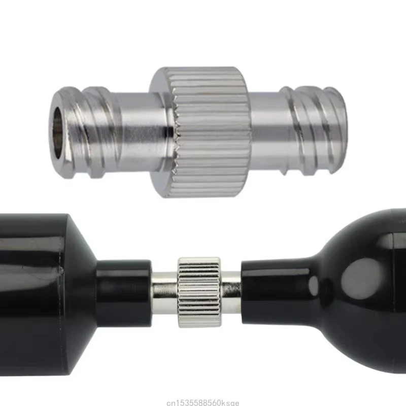 Double Metal Male Screw Joints Metal Luer Lock Male Screw Connector Metal Male Connection Union Syringe Needle Thread Adapter