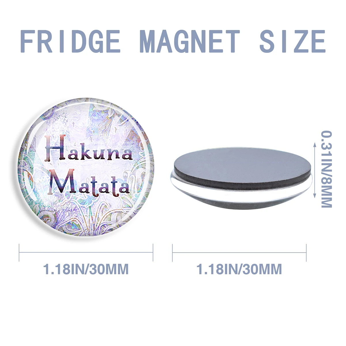 1PC Fridge Magnet Hakuna Matata Inspirational Quote Decorative Home Kitchen Accessory Gift for Family Friends