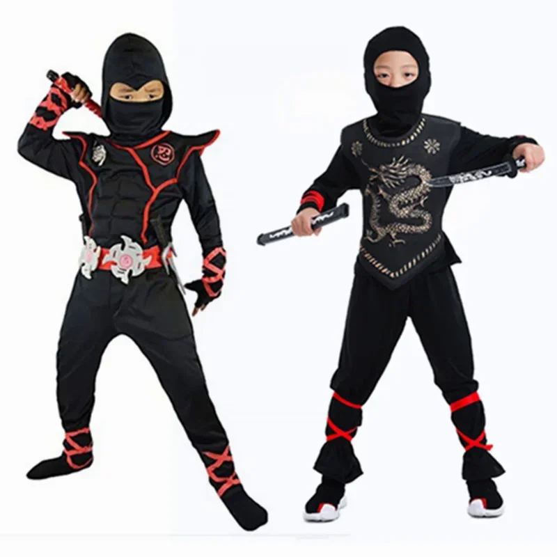 Kostium dla dzieci Ninja Cosplay chłopcy dziewczęta przebranie na przyjęcie urodzinowe dla dzieci karnawał szermierz Warr garnitur odzież