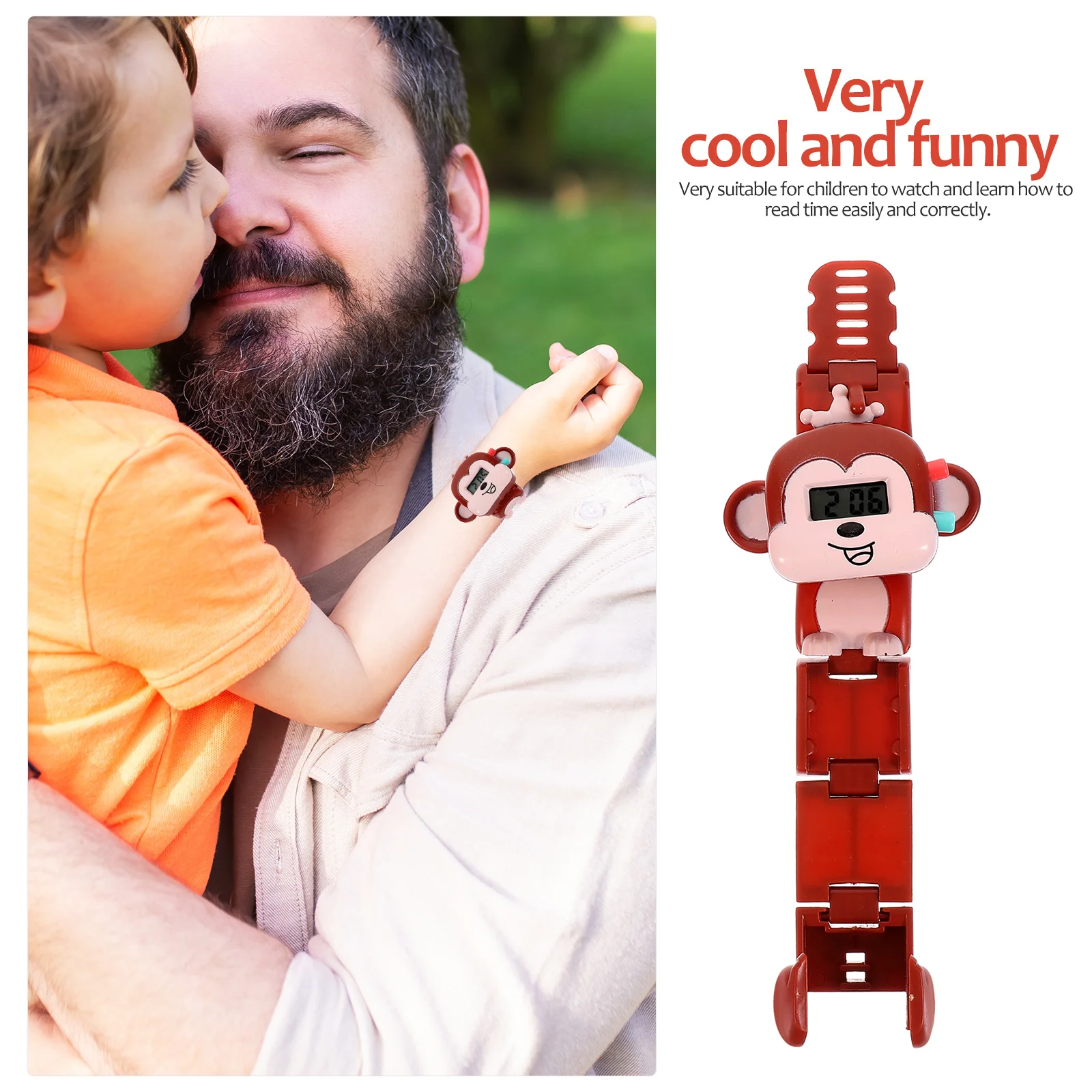 3 قطع ساعة إلكترونية بتصميم الحيوانات الأليفة، ساعة يد قابلة للتشوه هدية للطلاب، ساعة يد #1