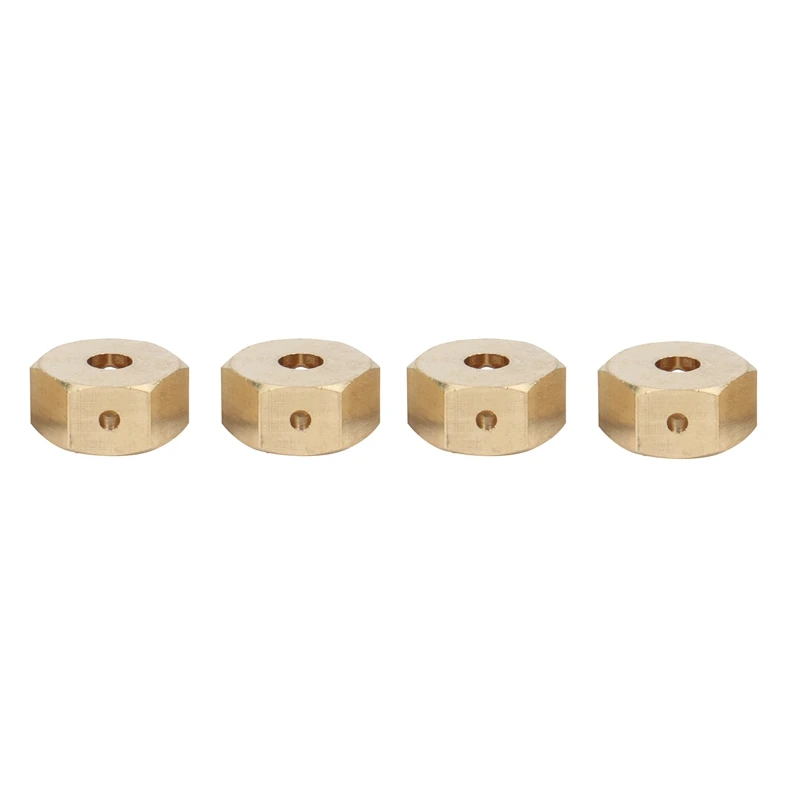 4PCS Brass 12Mm Hex Wheel Hub Adapter For YK4102 YK4103 YK4082 YK6101 Yikong RC Crawler Car Upgrade Parts