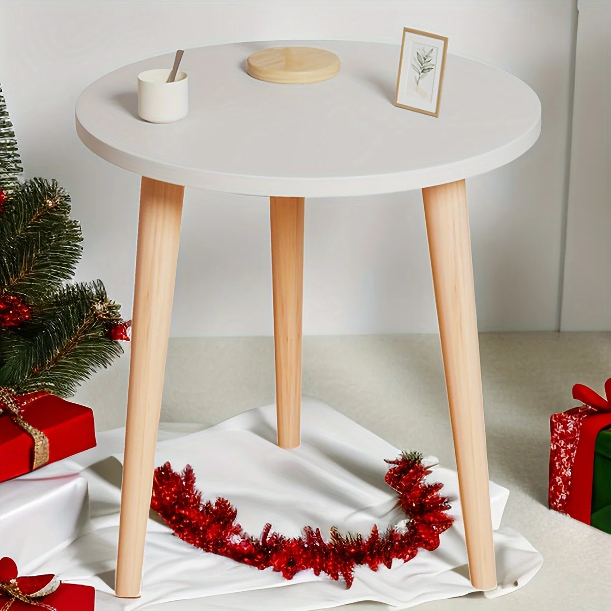 Sofa Side Table Mini Coffee Table Corner Table Small Round Tables Living Room Simple Moving Side Desk Bedside Small Mesa Mobile image 3