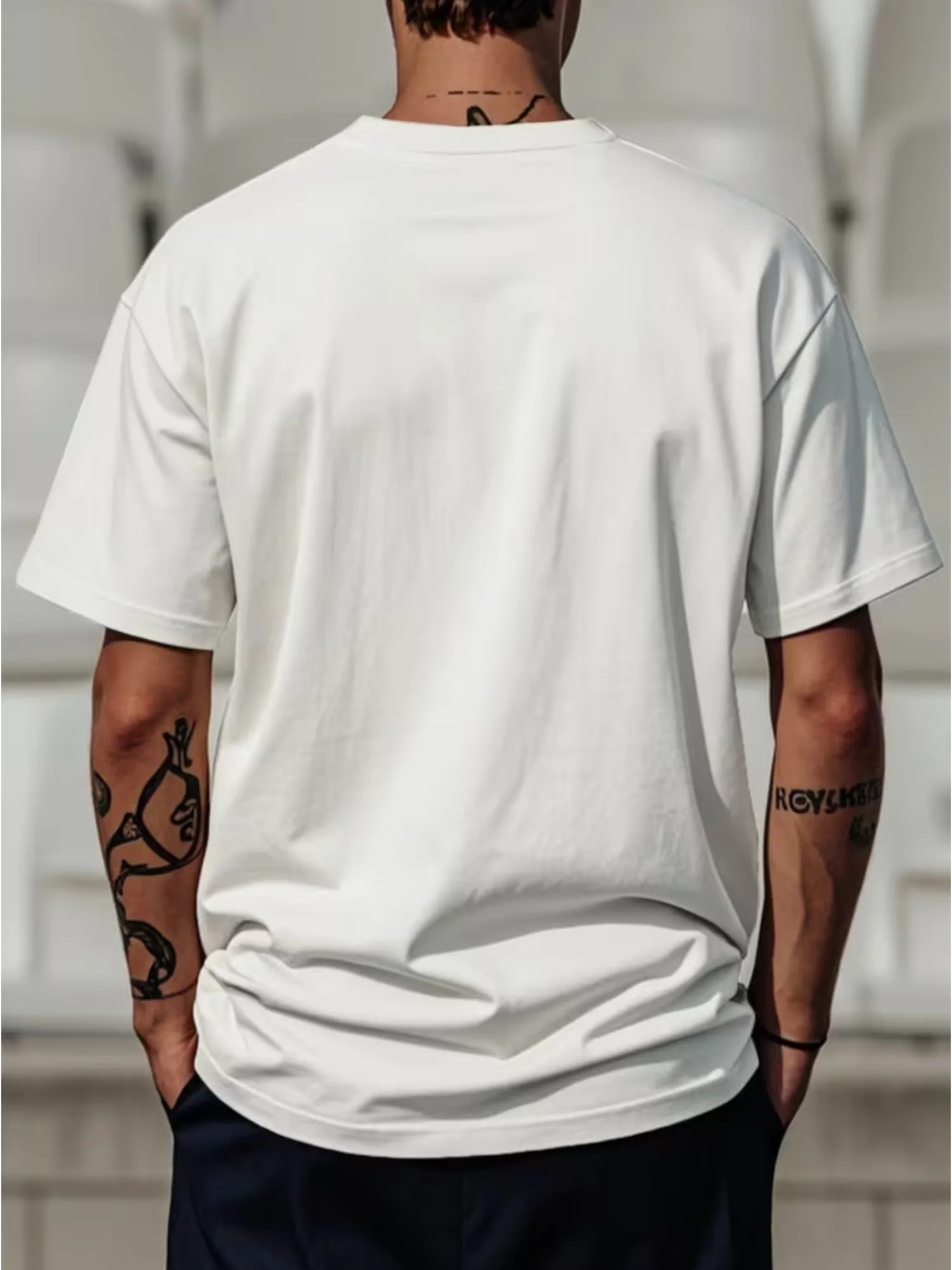 Men's Essential Black and White Crew-neck T-shirt Featuring 'Stop Me and I'll Pray for You' Graphic Print; Regular Fit.Offers Everyday Comfort and A Casual Urban Style Suitable for All Seasons-an Excellent Choice for Gifts and Year-round Wear.
